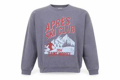 Hoxton Chic Men's Blue Ski Sweatshirt, Size S, Pullover