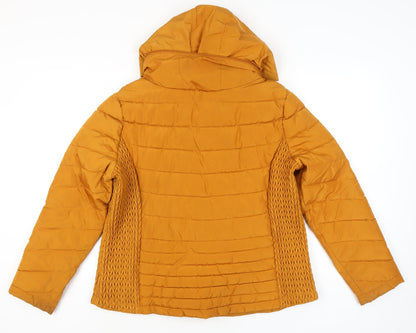 Tu Womens Orange Puffer Jacket Size 18 Hooded