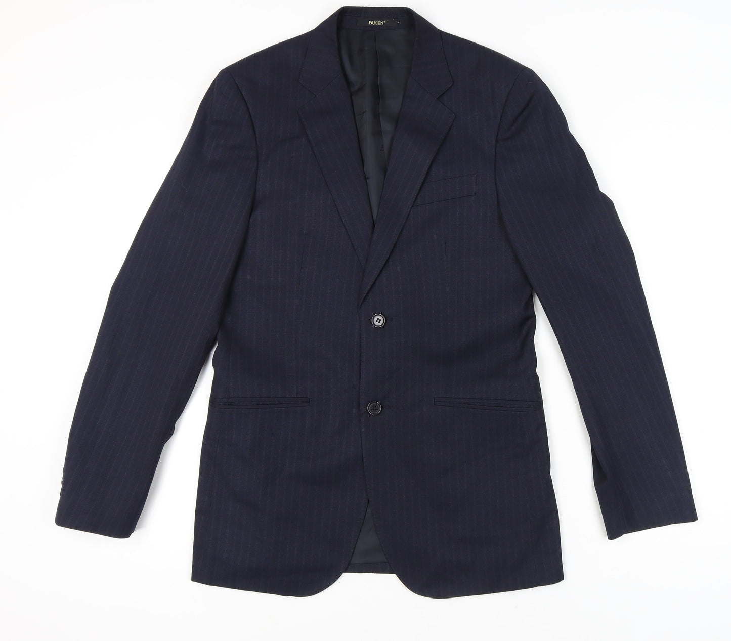 Busen Men's Blue Striped Suit Jacket 44/32