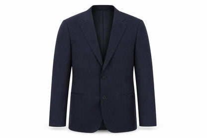 Busen Men's Blue Striped Suit Jacket 44/32