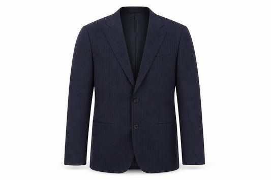 Busen Men's Blue Striped Suit Jacket 44/32