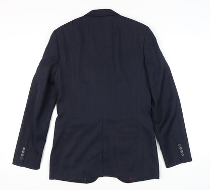 Busen Men's Blue Striped Suit Jacket 44/32