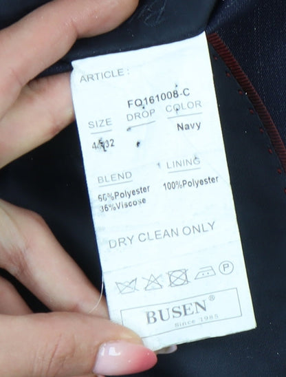 Busen Men's Blue Striped Suit Jacket 44/32