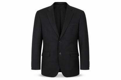 Busen Men's Black Classic Blazer Jacket, Size 46