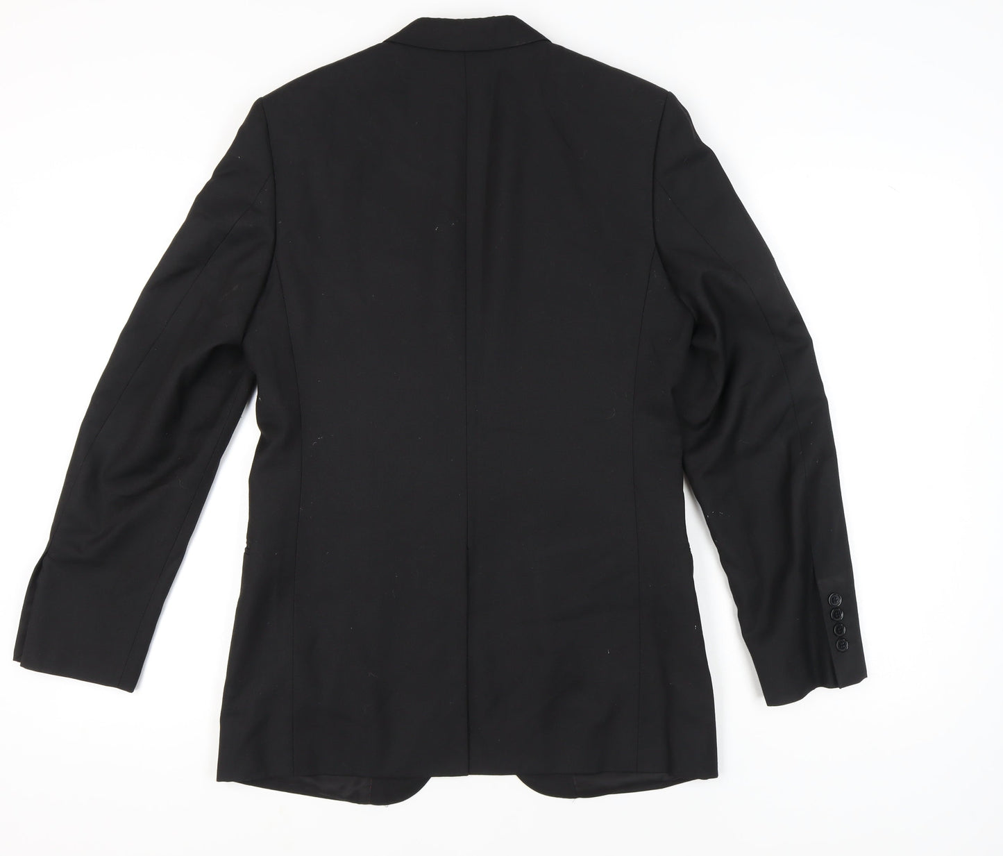 Busen Men's Black Classic Blazer Jacket, Size 46