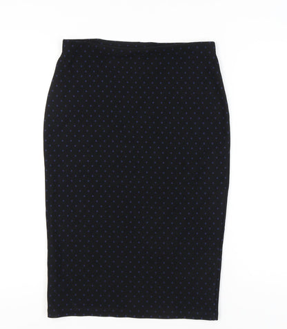 Marks and Spencer Women's Black Polka Dot Pencil Skirt