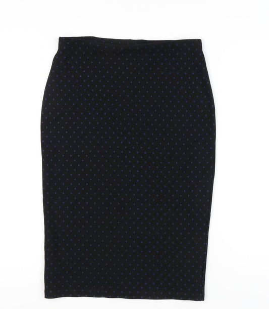 Marks and Spencer Women's Black Polka Dot Pencil Skirt