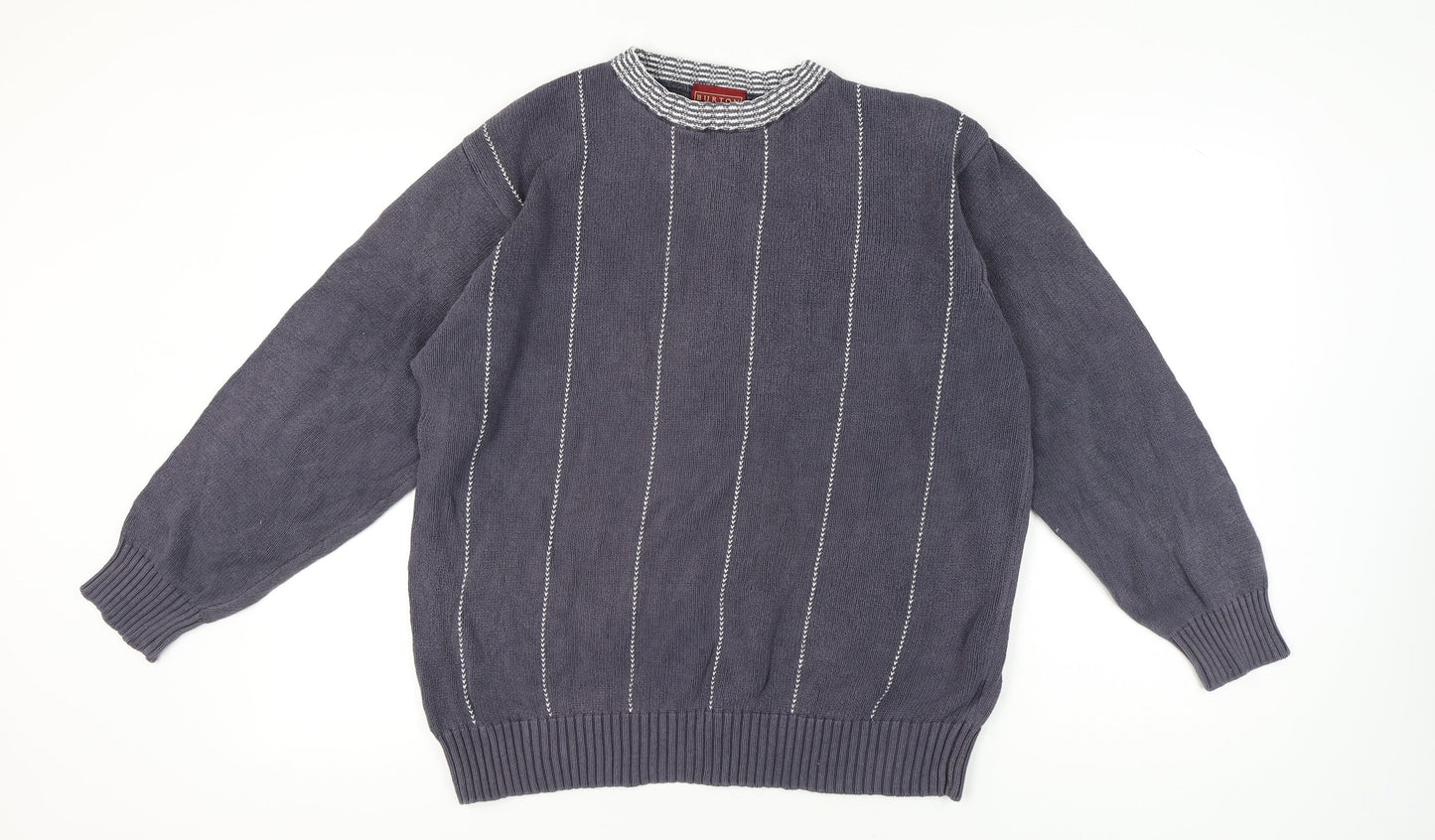 Burton Men’s Grey Cotton Pullover Jumper, Size L