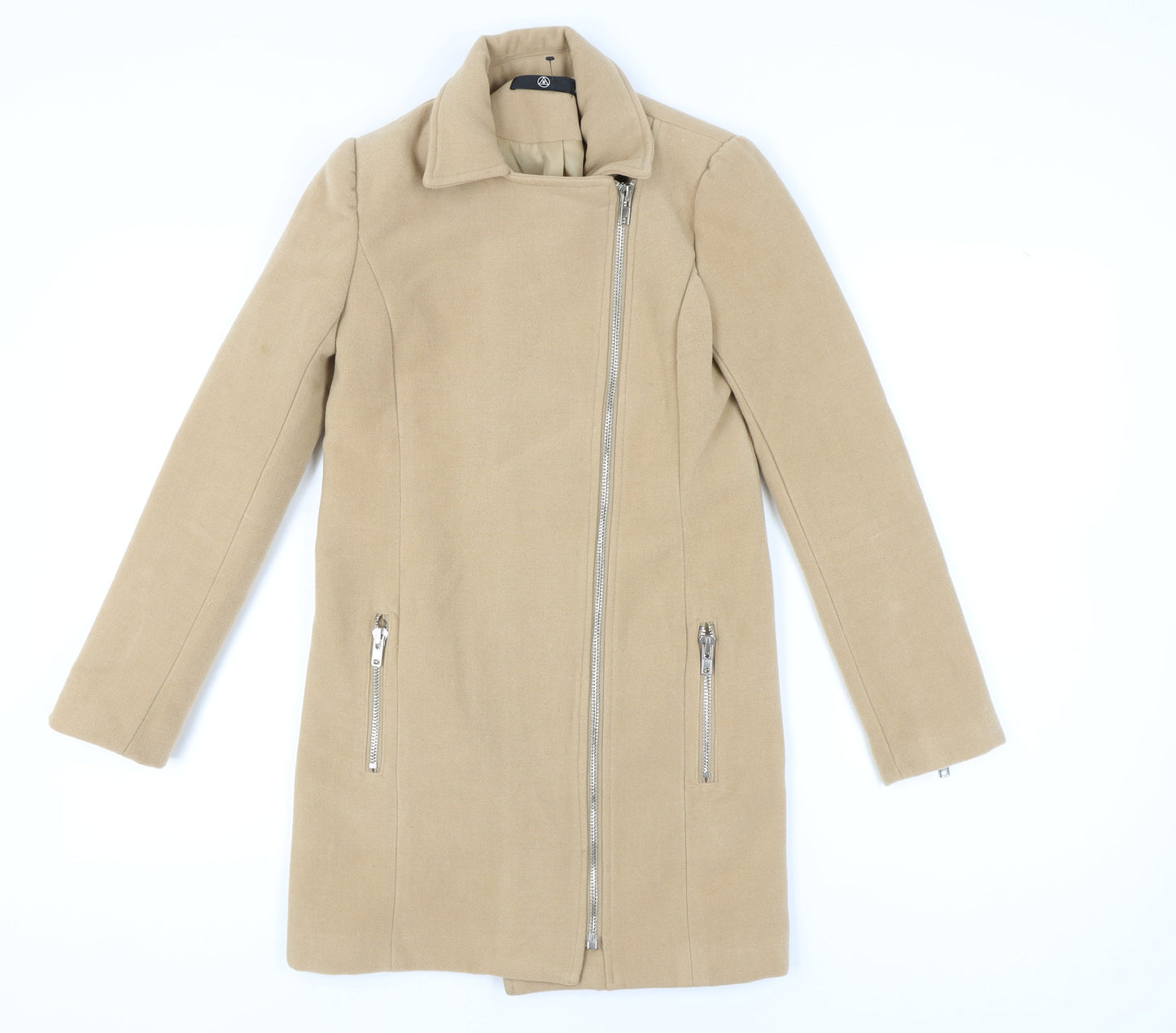 Missguided Women’s Beige Long Coat UK Size 6