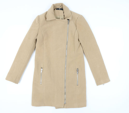 Missguided Women’s Beige Long Coat UK Size 6