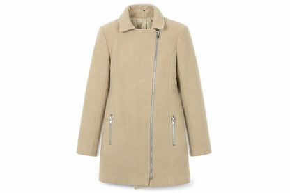 Missguided Women’s Beige Long Coat UK Size 6
