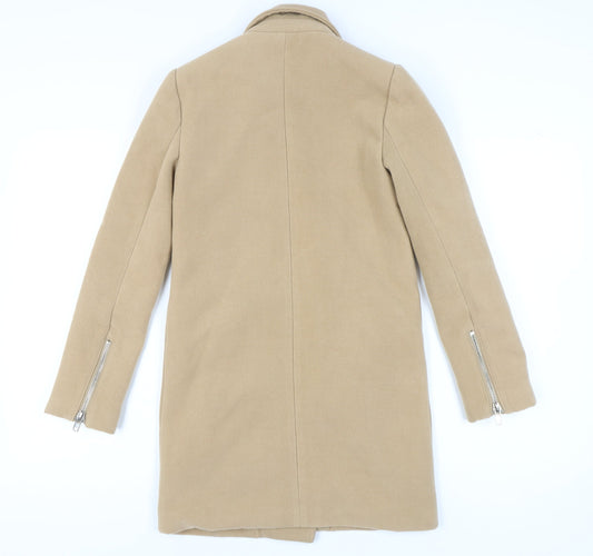 Missguided Women’s Beige Long Coat UK Size 6