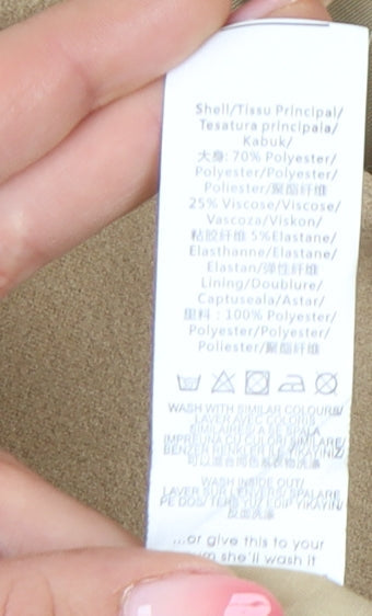 Missguided Women’s Beige Long Coat UK Size 6