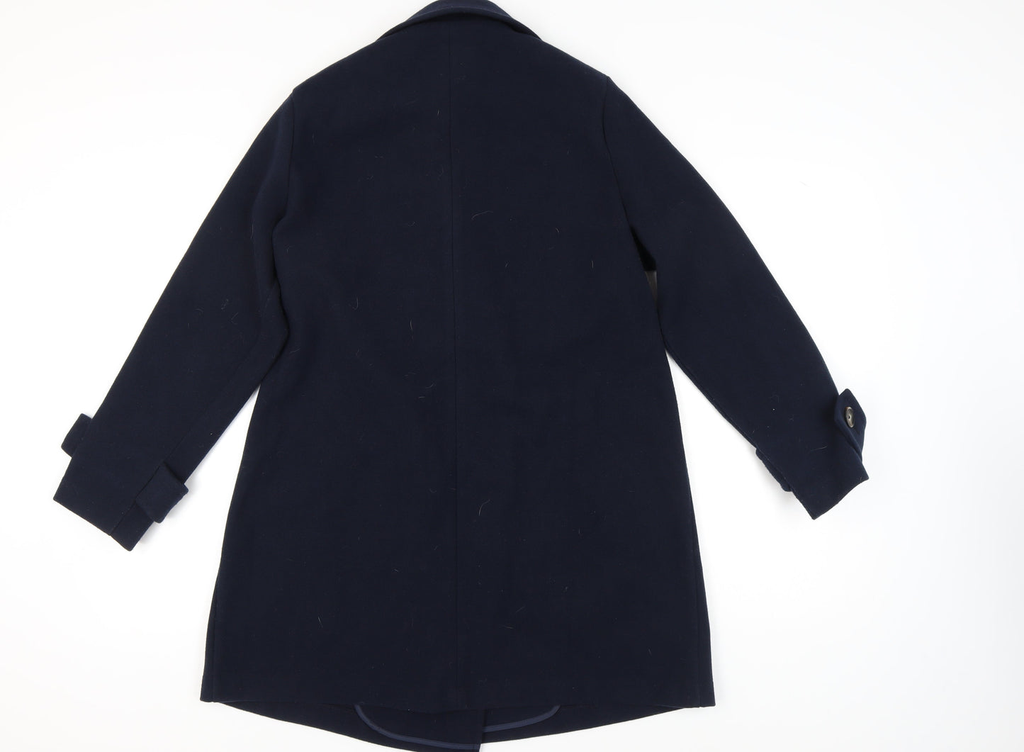 F&F Women's Blue Wool Pea Coat, Size M, Mid-Length