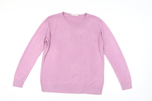 Womens UK Size L Marks and Spencer Purple Pullover Jumper