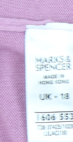 Womens UK Size L Marks and Spencer Purple Pullover Jumper
