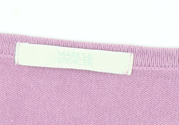 Womens UK Size L Marks and Spencer Purple Pullover Jumper