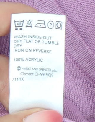 Womens UK Size L Marks and Spencer Purple Pullover Jumper