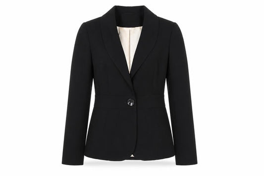 Womens UK Size 8 Papaya Regular Black Blazer