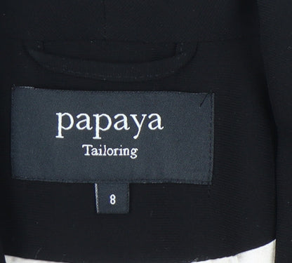 Papaya Women's Black Blazer, Size 8, Single Breasted