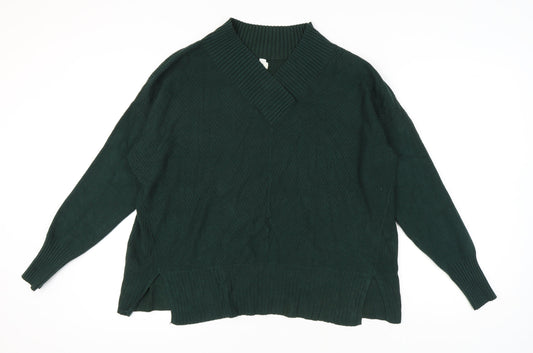 Womens UK Size L River Island Green Pullover Jumper