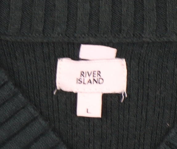 Womens UK Size L River Island Green Pullover Jumper