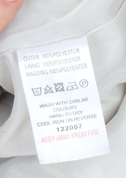 Classic Women's Beige Quilted Jacket Size 12 Regular