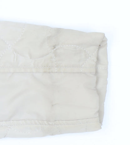 Classic Women's Beige Quilted Jacket Size 12 Regular