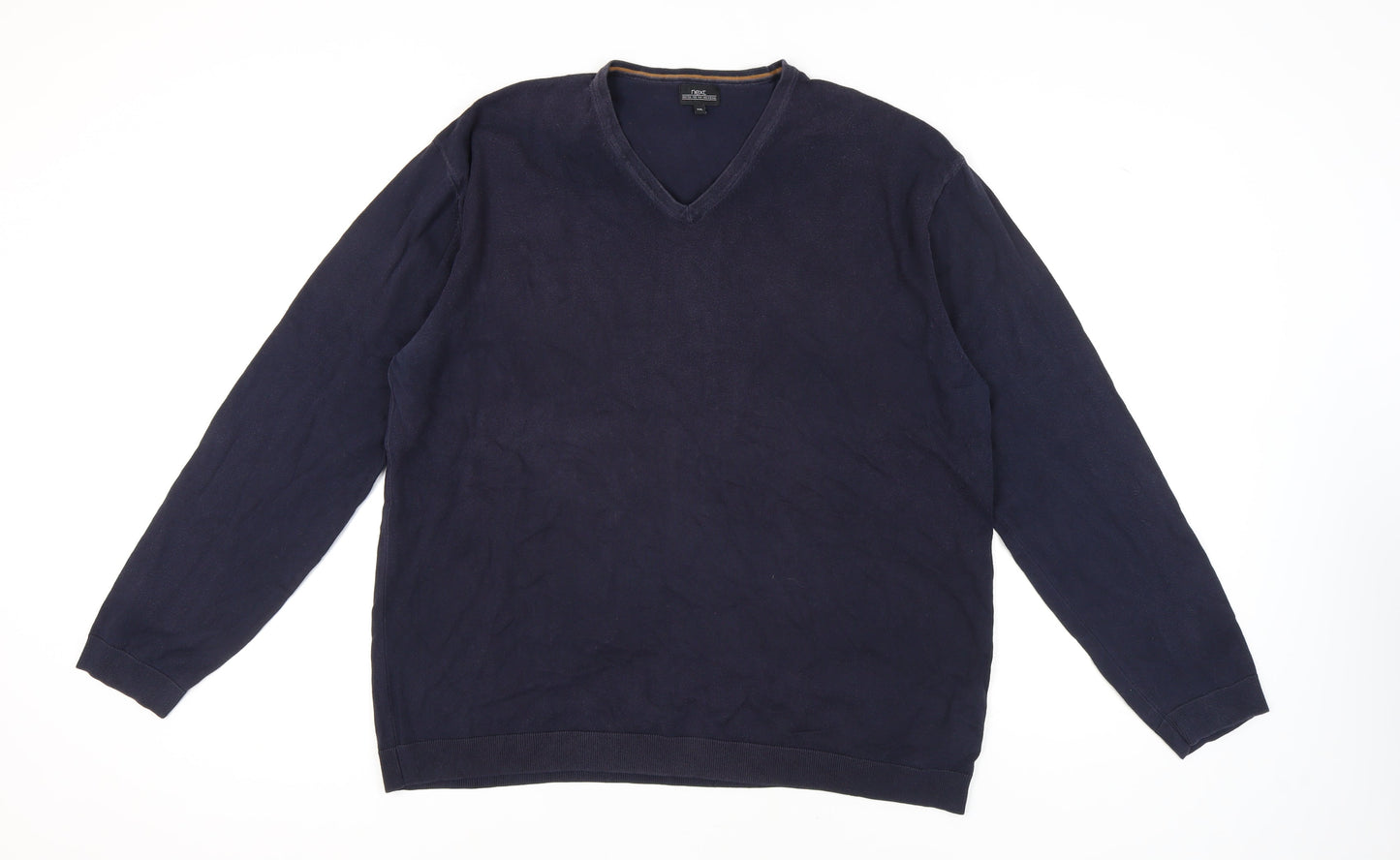 Next Men's Blue Pullover V-Neck Jumper 2XL