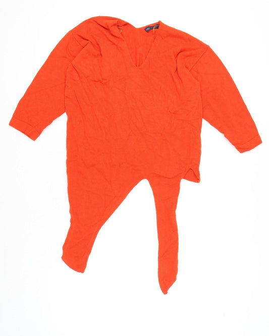 Womens UK Size 12 Marks and Spencer Orange Pullover Jumper