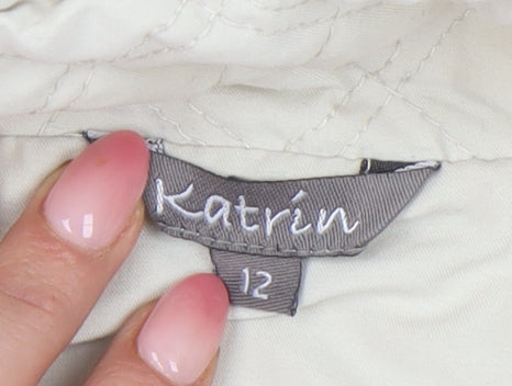 Katrin Women's Beige Quilted Waistcoat Size 12