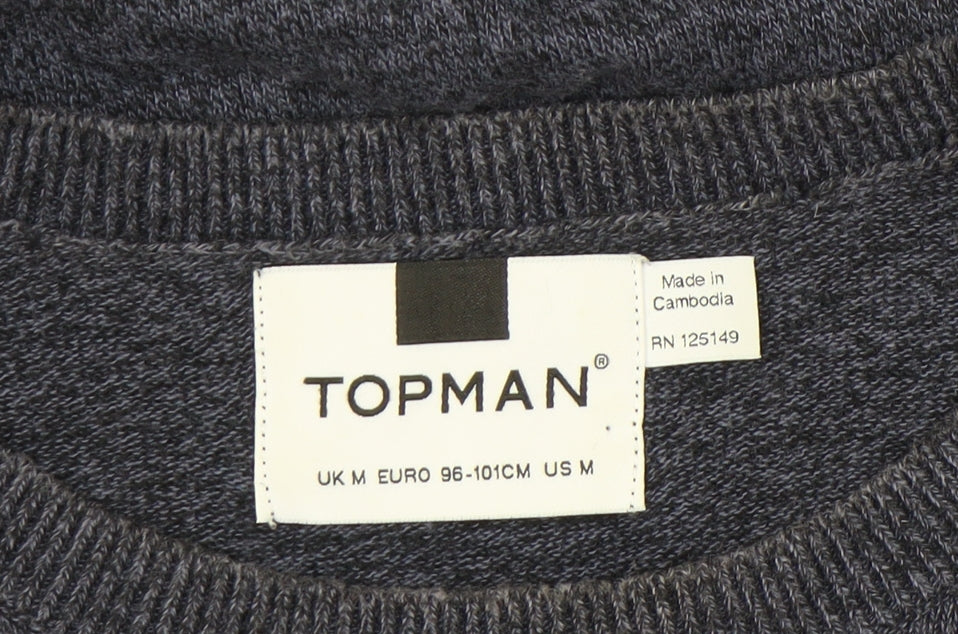 Topman Men's Grey Pullover Jumper M