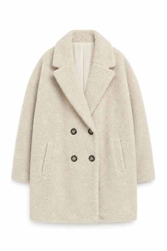 Womens UK Size L Primark Beige Overcoat