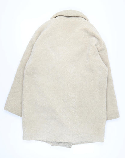 Primark Women's Beige Long Overcoat Size L