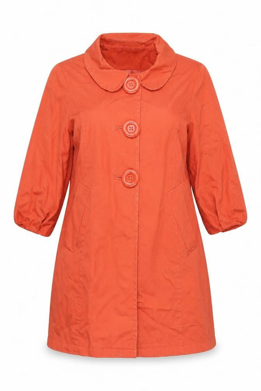 Womens UK Size 10 Atmosphere Orange Pea Coat Coat