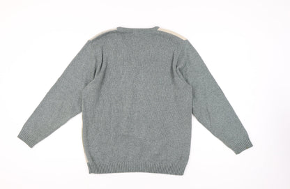 Mens UK Size S Essentials Multicoloured Pullover Jumper