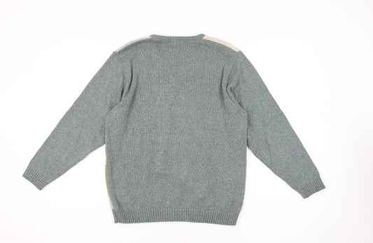 Mens UK Size S Essentials Multicoloured Pullover Jumper