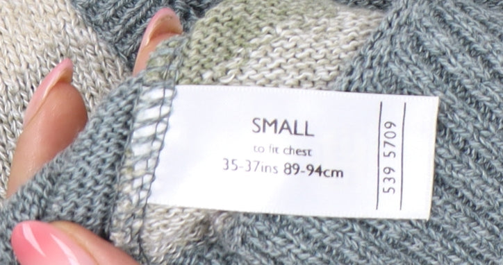 Essentials Men's Multicoloured V-Neck Pullover, Small