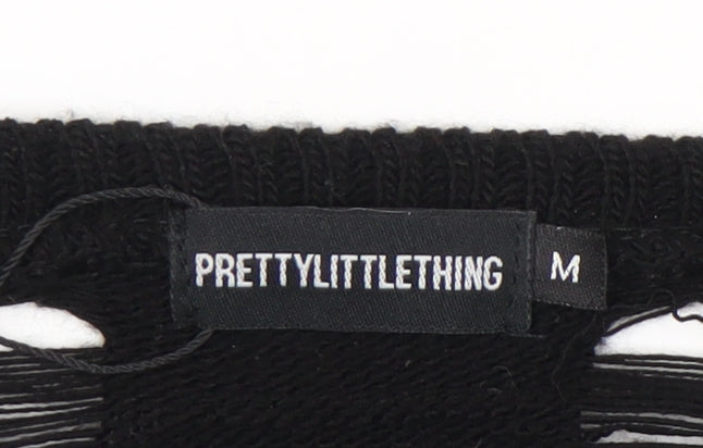 Womens UK Size M PRETTYLITTLETHING Black Pullover Jumper