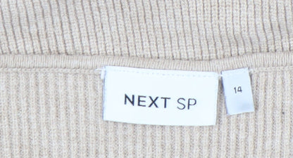 Womens UK Size 14 NEXT Beige Pullover Jumper