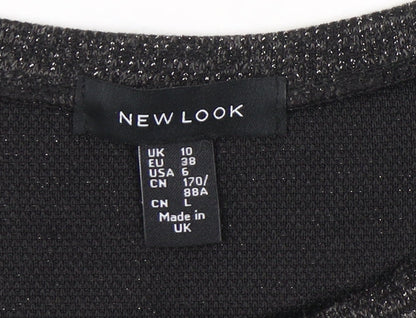 Womens UK Size 10 New Look Black Pullover Jumper