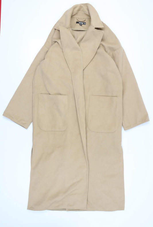 Missguided Women's Beige Overcoat Size 10