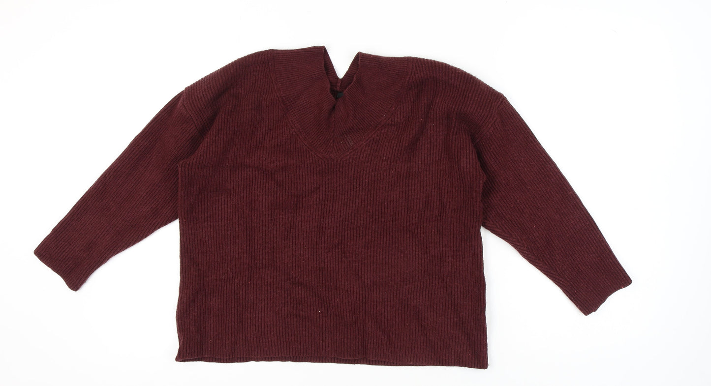 Womens UK Size 16 NEXT Red Pullover Jumper