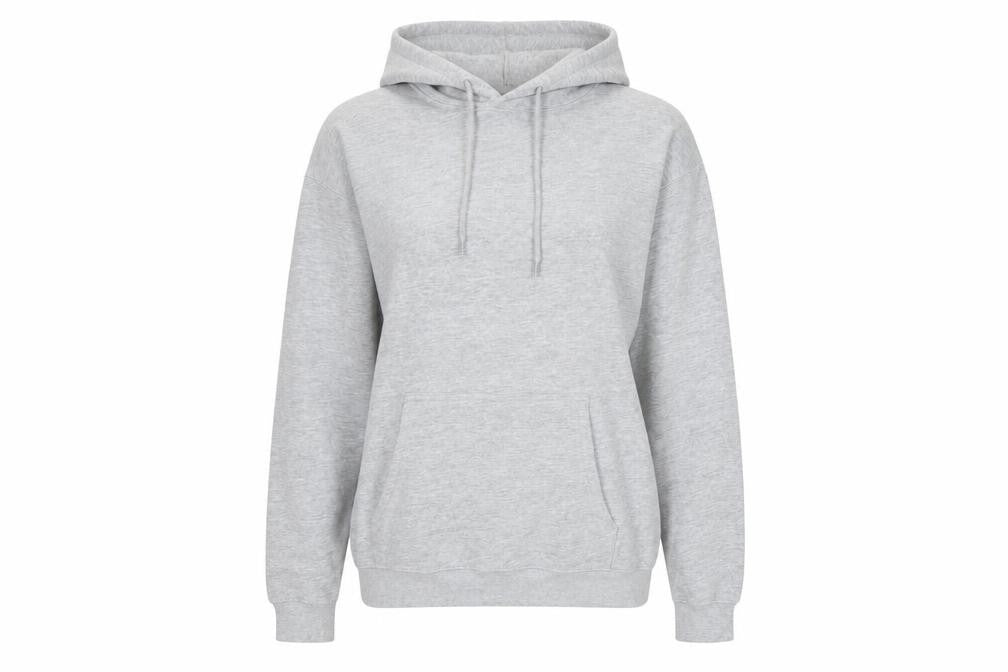 Front view of Missguided Women's Grey Pullover Hoodie M Casual