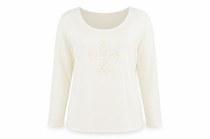 Quacker Factory Women’s Ivory Pullover Jumper L
