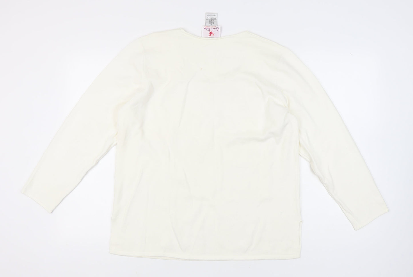 Quacker Factory Women’s Ivory Pullover Jumper L