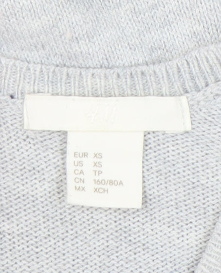 Womens UK Size XS H&M Grey Pullover Jumper