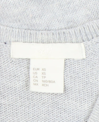 Womens UK Size XS H&M Grey Pullover Jumper