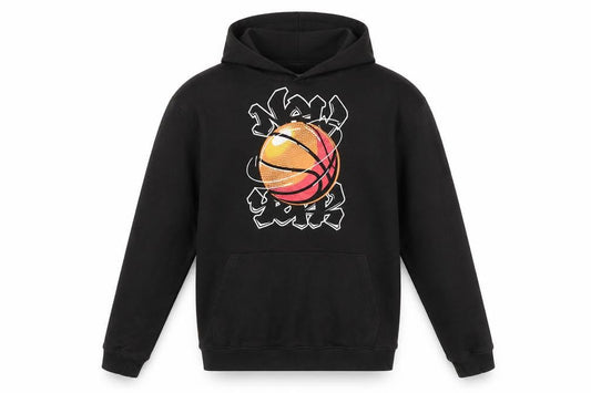 H&M Boys Black Pullover Hoodie Basketball Graphic 14 Plus