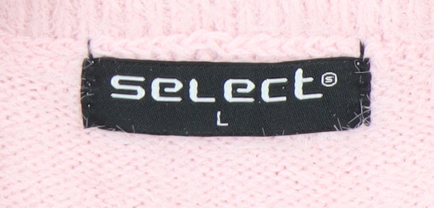 Womens UK Size L Select Pink Pullover Jumper